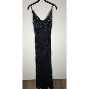 The Vintage Twin vintage Y2K velvet fairy whimsigoth floral strappy maxi dress M